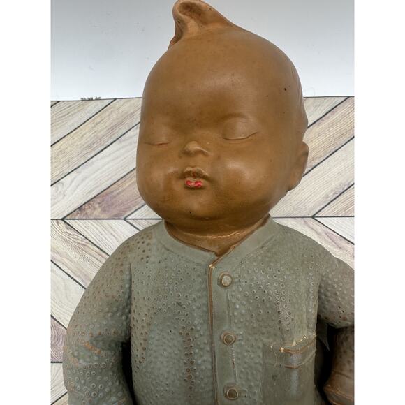 Vintage Rubber Squeeky Baby Boy Doll sleeping 1920 Antique - Picture 2 of 6